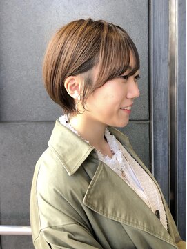 ジアン バイ ミルボン NU茶屋町+(GIEN by milbon) 大人ベージュの耳掛けショート！20代30代40代@gien_toshinari