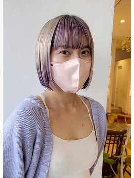 ルッツ(Lutz. hair design) インナーカラー　ブランド×パープル【千代田彩夏】