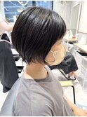 丸みが可愛いショートスタイル