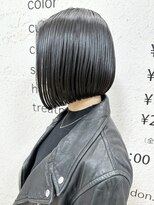 モリオ フロム ロンドン サッポロファクトリー店(morio FROM LONDON)&nbsp;【morio札幌】札幌ボブ　大人かわいい黒髪ぱつっとボブ