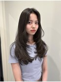 韓国風　韓国ヘア　レイヤー　小顔