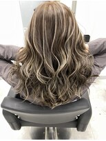 アオアクア バイ グルグル 小岩店(ao akua by GULGUL) コントラストハイライト ベージュ×グレージュ