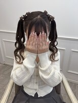 【ヘアメ】王道ヘアメ＊立体リボンツインテール＊新井