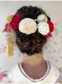 【ヘアアレンジ】あみこみアップスタイル【着付け】
