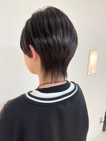 クオリス 上板橋店(QUALIS) ミニウルフ丸みボブ黒髪ツヤ髪シャギーショートヘア丸み