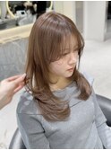 ウェーブミディアムメルティカラー×レイヤーカット韓国【熊本】