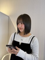 アム(amu)&nbsp;ボブ/ボブヘア/パツっとカット/前髪カット/透明感カラー