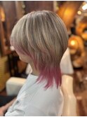 ベージュからピンクのグラデーション