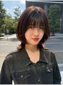 韓国 レイヤーカット ブラウンカラー