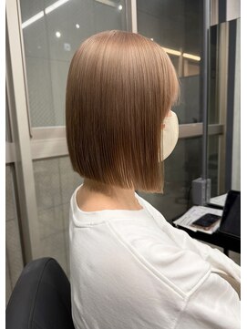 シエンゴールド(CIEN gold) ミルクティーベージュ/ボブ/ハイトーン#浜松駅#カラー#ブリーチ