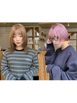 ブリーチカラー/ベージュカラー/透明感カラーにはこだわりのカラーで綺麗な仕上がりをご体感ください♪