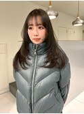 着物ヘア/ダークアッシュ/ミディアムレイヤーカット/名古屋名駅