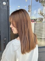 アンサー(answer)&nbsp;【ブリーチなし】ミルクティー×セミロングスタイル
