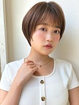 カバーヘア ブリス 志木南口駅前店(COVER HAIR bliss)&nbsp;くびれ丸みコンパクトショート/ココアベージュブリーチなしp志木