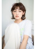 くしゅっとシアーバングなボブルフパーマ◎