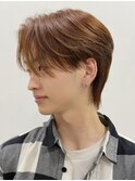 メンズカルマウルフセンターパートニュアンスパーマ