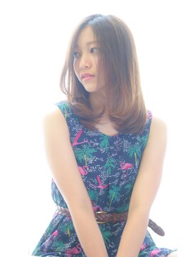 ロエナ(ROENA) ナチュラルひし形シルエットデジタルパーマグレージュ