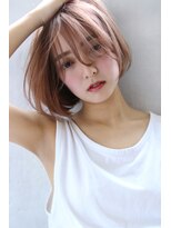 ブラン 梅田(Blanc)&nbsp;【Blanc/梅田】くすみピンク/艶カラー/ボブmy97