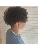 スパイラルパーマでナチュラルマッシュ