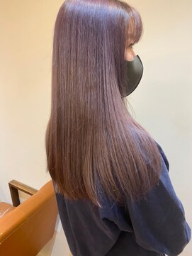 イリー 代官山(ILY) 前髪/ラベンダーカラー/イヤリングカラー/30代・40代・50代