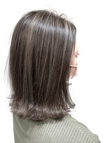 ジェービーヘア 稲毛(jb hair)&nbsp;外ハネボブペールベージュセクションカラーグラデーションカラー