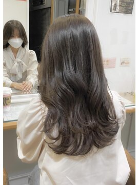 ネオリーブアイム 横浜西口店(Neolive aim) くびれロング韓国ヘア顔周りカット【横浜】
