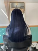 ダブルカラーブルーカラーケアブリーチハイトーンロング
