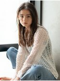 20代30代大人可愛い前髪なし/レイヤーカット