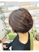 ハウオリ ヘアーワークス(Hauoli hair works)&nbsp;ノンブローカット×ボブ×ピンクグレージュ
