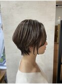 ショートボブ ハイライト