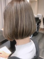 ラックスビーギャラリー なんば駅前店(LUXBE GALLERY)&nbsp;大人ボブヌーディーカラーエモージュグレージュ透明感カラー