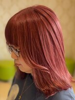 ルクールヘアアンドビューティー 燕三条店&nbsp;ベビーピンク×ロングレイヤー｜ヘルシースタイル◎