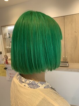 アズールサン 草加西口店(azule-sun) ダブルカラー,ミントグリーン,ケアブリーチ,春カラー【草加】