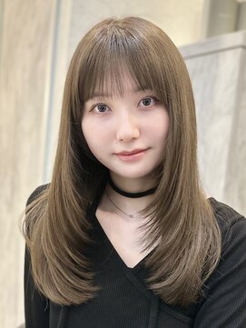 アンカーバイナチュラル(anchor by natural) 韓国風/レイヤー/小顔/前髪カット/髪質改善/グレージュ/透明感