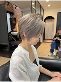白髪ぼかし脱白髪染め似合わせくびれショート40代50代60代♪