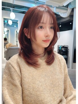 マインバイアフロートギンザ(MYNE by AFLOAT GINZA) ◎レイヤーミディ髪質改善カラー顔まわりレイヤーカットウルフ