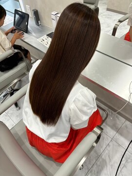 キング(K!ng) 縮毛矯正髪質改善ハイライトレイヤーカット枚方美容室エクステ