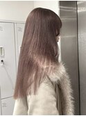 12922オリーブグレージュ暗髪グレーアッシュ韓国レイヤーカット