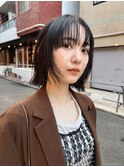 切りっぱなしボブ 顔周りカット 縮毛矯正 髪質改善 立川レイヤー