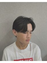 グレイバイニューヨークニューヨーク 京都北大路(Gray by NYNY) ニュアンスパーマモテるスーツメンズセンターパート眉毛