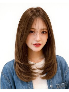 ゲイン(Gain) 大人上品ロングレイヤー×透け感シースルーバング