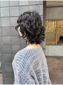 【RYOHEI】ウルフパーマ_ウルフレイヤー_黒髪パーマ