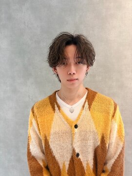 メンズサロン ルーブ 新潟(メンズサロンLOOB) 刈り上げセンターパートフェザーパーマツーブロックメンズカット