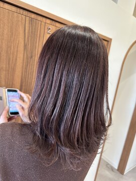 ハル 泉中央駅前店(hal) ミディアムレイヤー×ピンクカラー