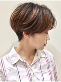 ハンサムショート/絶壁解消/大人くびれマッシュヘア/癖毛くせ毛