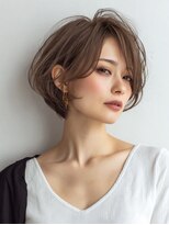 Heart's美人設計と白髪ぼかし専門店 青山表参道店 脱白髪染め/ショートヘア【ハーツ】&nbsp;白髪ぼかし脱白髪染め似合わせショートボブ40代50代60代