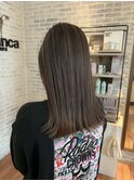 《透明感グレージュハイライトデザインカラー》