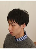 メンズカジュアル2ブロックショート 整髪料はつけてません。