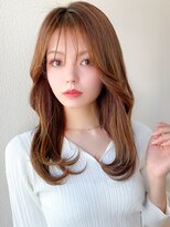 アフロート ディル(AFLOAT D'L)&nbsp;みきな小顔ヨシンモリ大人可愛いピンクカラー顔まわり2wayバング