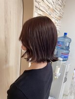 クレア(CREA)&nbsp;切りっぱなしボブ×オレンジブラウン